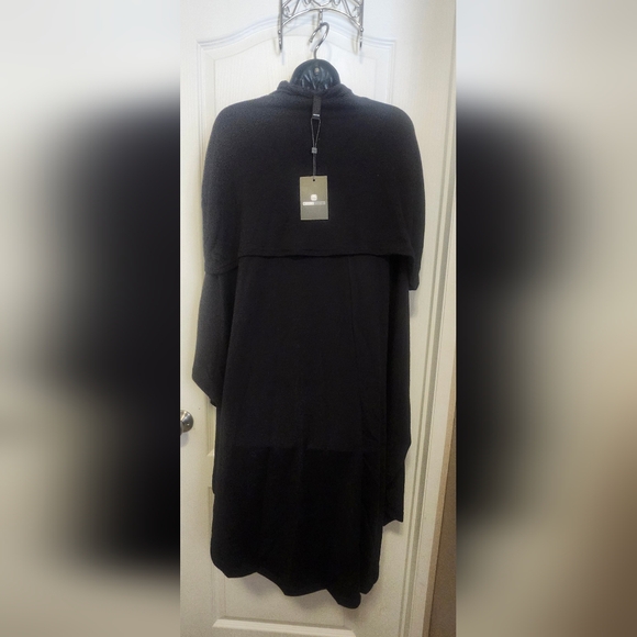 STYLEWE Elegant Black High Neck Poncho Size Medium NWT - Picture 4 of 7